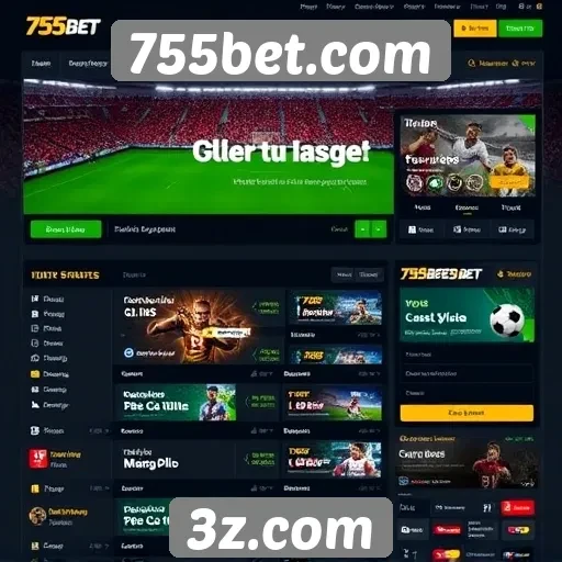 Características da interface do site 755bet